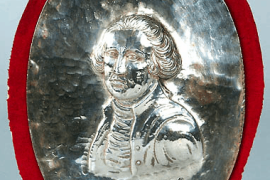Silver Plaque Bust of George Washington